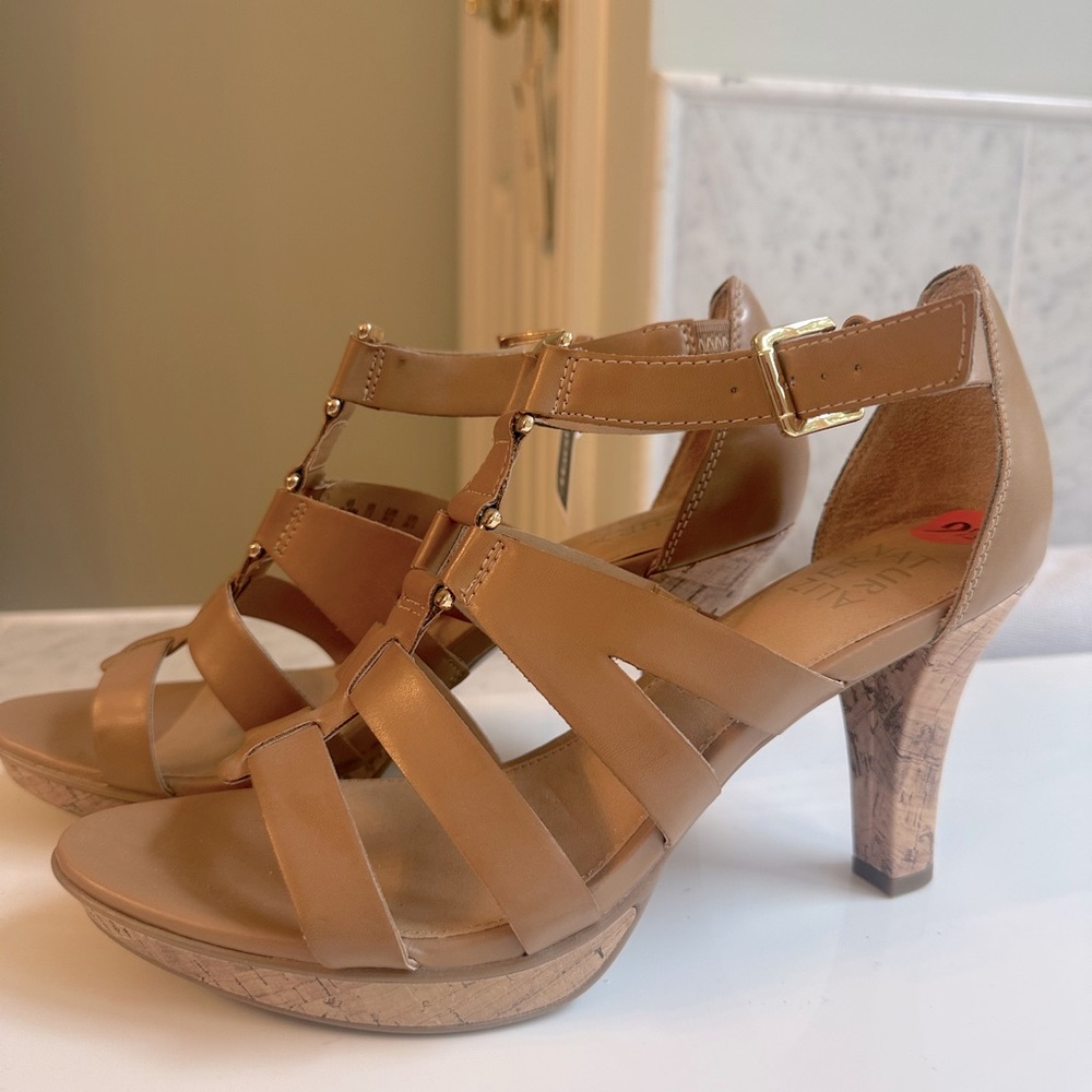 New with tags Naturalizer Cork Heel Sandals